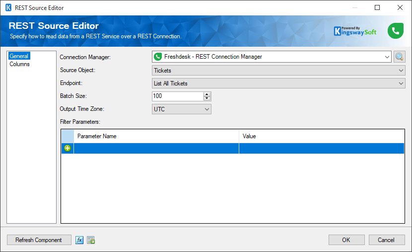 SSIS Freshdesk REST Source